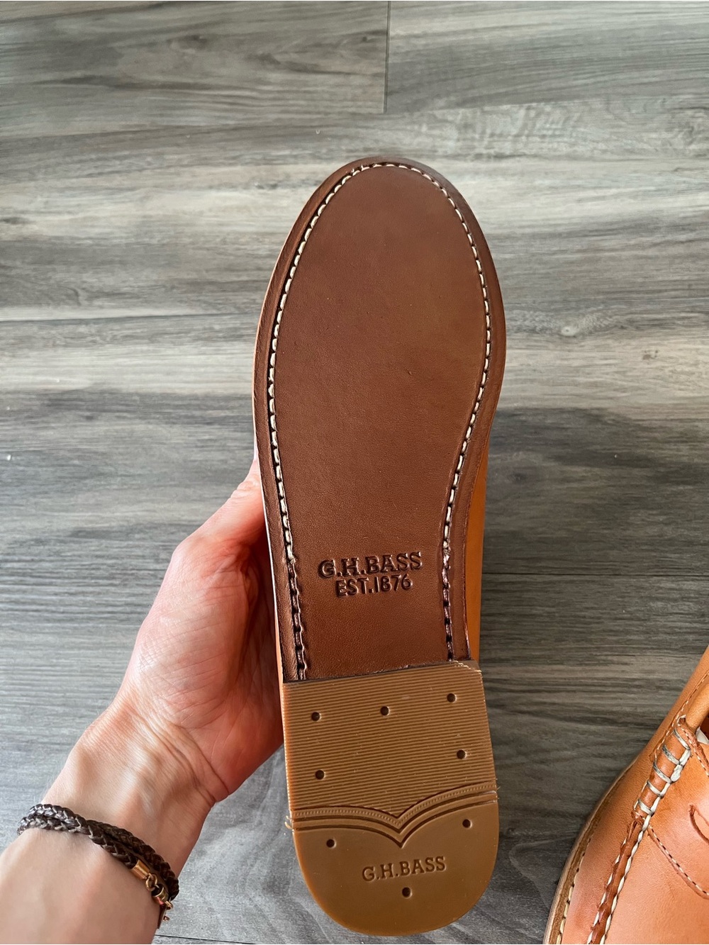 G.H. Bass & Co. Women's Tan Penny Loafers - Picture 6 of 10
